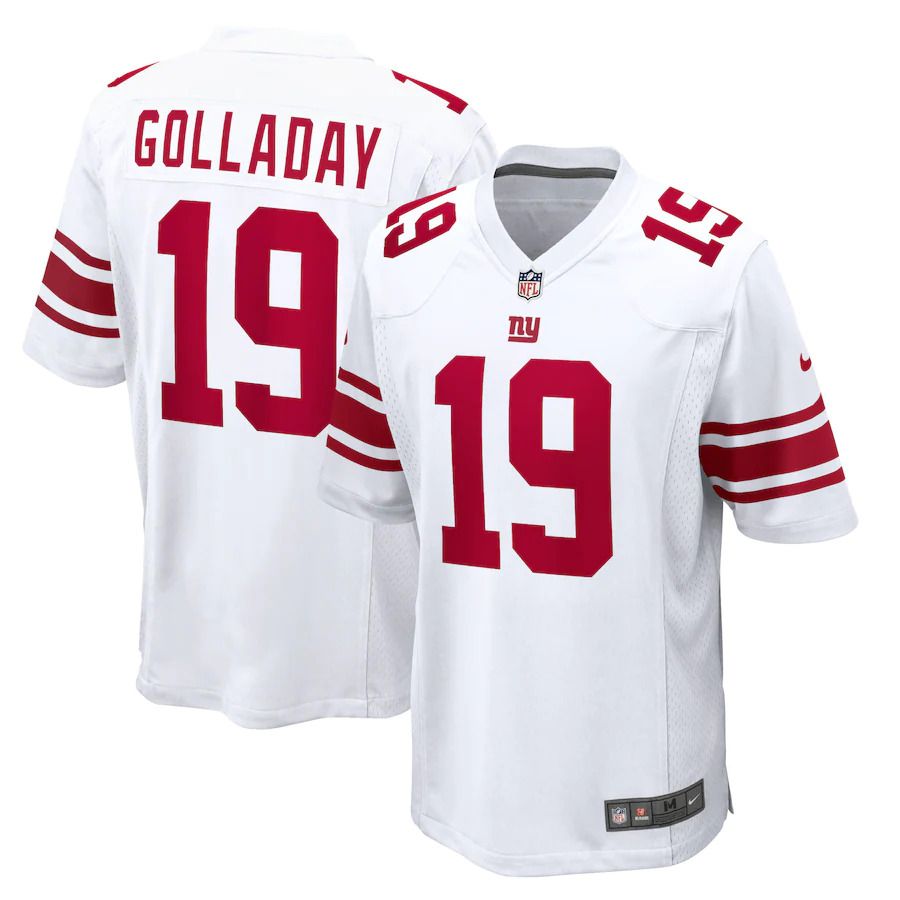 Men New York Giants 19 Kenny Golladay Nike White Game NFL Jersey